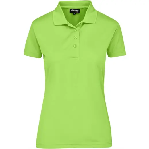 Ladies Pro Golf Shirt Lime Front